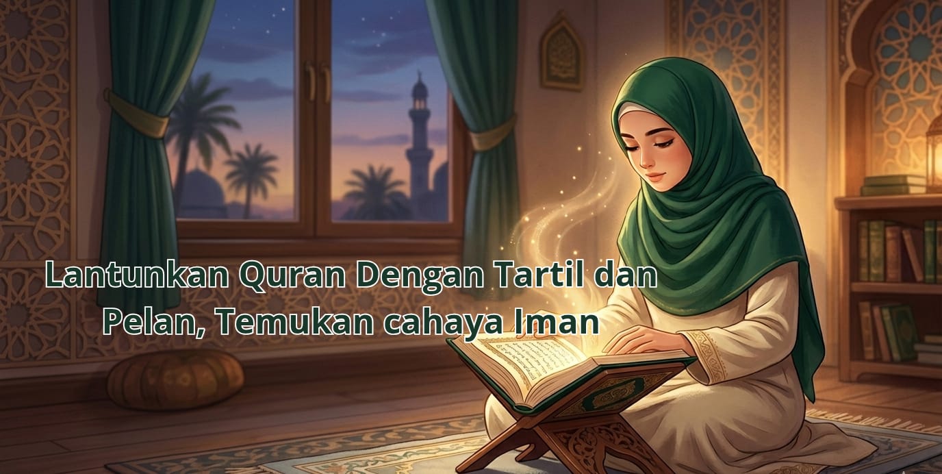 Lantunkan Quran Dengan Tartil dan Pelan, Temukan cahaya Iman